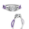 Load image into Gallery viewer, entwined-celtic-cushion-cut-love-knot-purple-topaz-engagement-ring-in-white-gold-FD9306CURGVITO-NL-WG