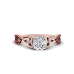 Load image into Gallery viewer, entwined-celtic-cushion-cut-love-knot-ruby-engagement-ring-in-rose-gold-FD9306CURGRUDR-NL-RG
