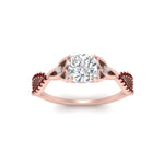 Load image into Gallery viewer, entwined-celtic-cushion-cut-love-knot-ruby-engagement-ring-in-rose-gold-FD9306CURGRUDR-NL-RG
