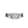 Load image into Gallery viewer, entwined-celtic-cushion-cut-love-knot-ruby-engagement-ring-in-white-gold-FD9306CURGRUDR-NL-WG