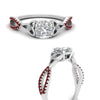 Load image into Gallery viewer, entwined-celtic-cushion-cut-love-knot-ruby-engagement-ring-in-white-gold-FD9306CURGRUDR-NL-WG