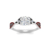 Load image into Gallery viewer, entwined-celtic-cushion-cut-love-knot-ruby-engagement-ring-in-white-gold-FD9306CURGRUDR-NL-WG