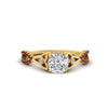 Load image into Gallery viewer, entwined-celtic-cushion-cut-love-knot-ruby-engagement-ring-in-yellow-gold-FD9306CURGRUDR-NL-YG
