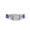 Load image into Gallery viewer, entwined-celtic-cushion-cut-love-knot-sapphire-engagement-ring-in-white-gold-FD9306CURGSABL-NL-WG