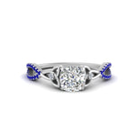 Load image into Gallery viewer, entwined-celtic-cushion-cut-love-knot-sapphire-engagement-ring-in-white-gold-FD9306CURGSABL-NL-WG
