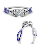 Load image into Gallery viewer, entwined-celtic-cushion-cut-love-knot-sapphire-engagement-ring-in-white-gold-FD9306CURGSABL-NL-WG
