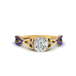Load image into Gallery viewer, entwined-celtic-cushion-cut-love-knot-sapphire-engagement-ring-in-yellow-gold-FD9306CURGSABL-NL-YG
