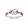 Load image into Gallery viewer, entwined-celtic-emerald-cut-love-knot-black-diamond-engagement-ring-in-rose-gold-FD9306EMRGBLACK-NL-RG