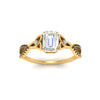Load image into Gallery viewer, entwined-celtic-emerald-cut-love-knot-black-diamond-engagement-ring-in-yellow-gold-FD9306EMRGBLACK-NL-YG