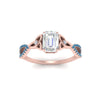 Load image into Gallery viewer, entwined-celtic-emerald-cut-love-knot-blue-topaz-engagement-ring-in-rose-gold-FD9306EMRGICBLTO-NL-RG