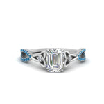 Load image into Gallery viewer, entwined-celtic-emerald-cut-love-knot-blue-topaz-engagement-ring-in-white-gold-FD9306EMRGICBLTO-NL-WG
