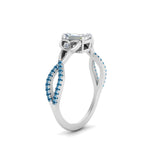 Load image into Gallery viewer, entwined-celtic-emerald-cut-love-knot-blue-topaz-engagement-ring-in-white-gold-FD9306EMRGICBLTO-NL-WG

