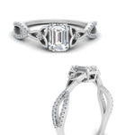 Load image into Gallery viewer, entwined-celtic-emerald-cut-love-knot-diamond-engagement-ring-in-white-gold-FD9306EMR-NL-WG

