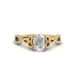 Load image into Gallery viewer, entwined-celtic-emerald-cut-love-knot-diamond-engagement-ring-in-yellow-gold-FD9306EMR-NL-YG
