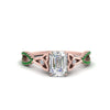 Load image into Gallery viewer, entwined-celtic-emerald-cut-love-knot-emerald-engagement-ring-in-rose-gold-FD9306EMRGEMGR-NL-RG