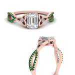 Load image into Gallery viewer, entwined-celtic-emerald-cut-love-knot-emerald-engagement-ring-in-rose-gold-FD9306EMRGEMGR-NL-RG
