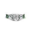 Load image into Gallery viewer, entwined-celtic-emerald-cut-love-knot-emerald-engagement-ring-in-white-gold-FD9306EMRGEMGR-NL-WG