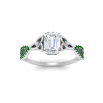 Load image into Gallery viewer, entwined-celtic-emerald-cut-love-knot-emerald-engagement-ring-in-white-gold-FD9306EMRGEMGR-NL-WG
