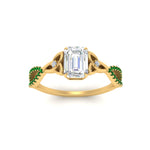 Load image into Gallery viewer, entwined-celtic-emerald-cut-love-knot-emerald-engagement-ring-in-yellow-gold-FD9306EMRGEMGR-NL-YG
