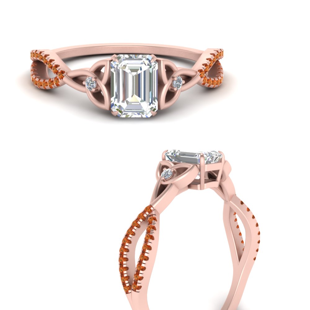 entwined-celtic-emerald-cut-love-knot-orange-sapphire-engagement-ring-in-rose-gold-FD9306EMRGSAOR-NL-RG