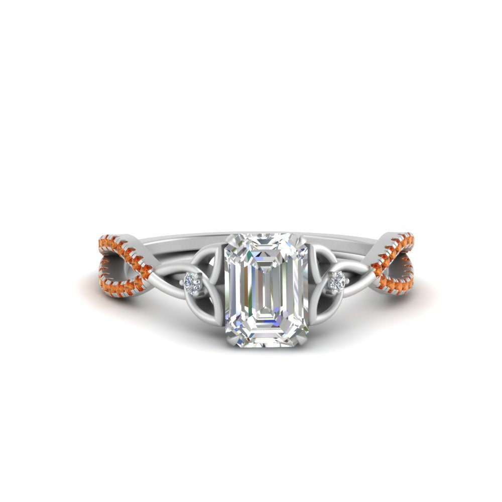 entwined-celtic-emerald-cut-love-knot-orange-sapphire-engagement-ring-in-white-gold-FD9306EMRGSAOR-NL-WG