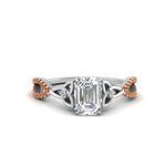 Load image into Gallery viewer, entwined-celtic-emerald-cut-love-knot-orange-sapphire-engagement-ring-in-white-gold-FD9306EMRGSAOR-NL-WG
