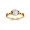 Load image into Gallery viewer, entwined-celtic-emerald-cut-love-knot-orange-sapphire-engagement-ring-in-yellow-gold-FD9306EMRGSAOR-NL-YG