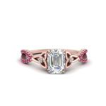 Load image into Gallery viewer, entwined-celtic-emerald-cut-love-knot-pink-sapphire-engagement-ring-in-rose-gold-FD9306EMRGSADRPI-NL-RG
