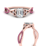 Load image into Gallery viewer, entwined-celtic-emerald-cut-love-knot-pink-sapphire-engagement-ring-in-rose-gold-FD9306EMRGSADRPI-NL-RG
