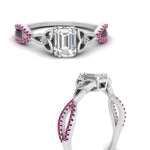 Load image into Gallery viewer, entwined-celtic-emerald-cut-love-knot-pink-sapphire-engagement-ring-in-white-gold-FD9306EMRGSADRPI-NL-WG
