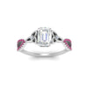 Load image into Gallery viewer, entwined-celtic-emerald-cut-love-knot-pink-sapphire-engagement-ring-in-white-gold-FD9306EMRGSADRPI-NL-WG