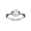 Load image into Gallery viewer, entwined-celtic-emerald-cut-love-knot-ruby-engagement-ring-in-white-gold-FD9306EMRGRUDR-NL-WG