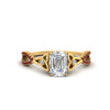 Load image into Gallery viewer, entwined-celtic-emerald-cut-love-knot-ruby-engagement-ring-in-yellow-gold-FD9306EMRGRUDR-NL-YG
