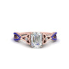 Load image into Gallery viewer, entwined-celtic-emerald-cut-love-knot-sapphire-engagement-ring-in-rose-gold-FD9306EMRGSABL-NL-RG