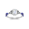 Load image into Gallery viewer, entwined-celtic-emerald-cut-love-knot-sapphire-engagement-ring-in-white-gold-FD9306EMRGSABL-NL-WG