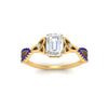 Load image into Gallery viewer, entwined-celtic-emerald-cut-love-knot-sapphire-engagement-ring-in-yellow-gold-FD9306EMRGSABL-NL-YG