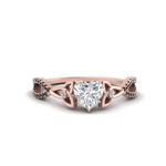 Load image into Gallery viewer, entwined-celtic-heart-shaped-love-knot-black-diamond-engagement-ring-in-rose-gold-FD9306HTRGBLACK-NL-RG
