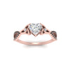 Load image into Gallery viewer, entwined-celtic-heart-shaped-love-knot-black-diamond-engagement-ring-in-rose-gold-FD9306HTRGBLACK-NL-RG