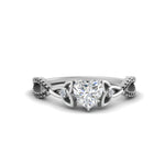 Load image into Gallery viewer, entwined-celtic-heart-shaped-love-knot-black-diamond-engagement-ring-in-white-gold-FD9306HTRGBLACK-NL-WG
