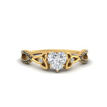 Load image into Gallery viewer, entwined-celtic-heart-shaped-love-knot-black-diamond-engagement-ring-in-yellow-gold-FD9306HTRGBLACK-NL-YG
