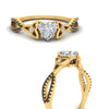 Load image into Gallery viewer, entwined-celtic-heart-shaped-love-knot-black-diamond-engagement-ring-in-yellow-gold-FD9306HTRGBLACK-NL-YG