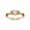 Load image into Gallery viewer, entwined-celtic-heart-shaped-love-knot-black-diamond-engagement-ring-in-yellow-gold-FD9306HTRGBLACK-NL-YG
