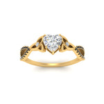 Load image into Gallery viewer, entwined-celtic-heart-shaped-love-knot-black-diamond-engagement-ring-in-yellow-gold-FD9306HTRGBLACK-NL-YG

