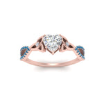 Load image into Gallery viewer, entwined-celtic-heart-shaped-love-knot-blue-topaz-engagement-ring-in-rose-gold-FD9306HTRGICBLTO-NL-RG
