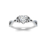 Load image into Gallery viewer, entwined-celtic-heart-shaped-love-knot-diamond-engagement-ring-in-white-gold-FD9306HTR-NL-WG

