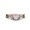 Load image into Gallery viewer, entwined-celtic-heart-shaped-love-knot-emerald-engagement-ring-in-rose-gold-FD9306HTRGEMGR-NL-RG