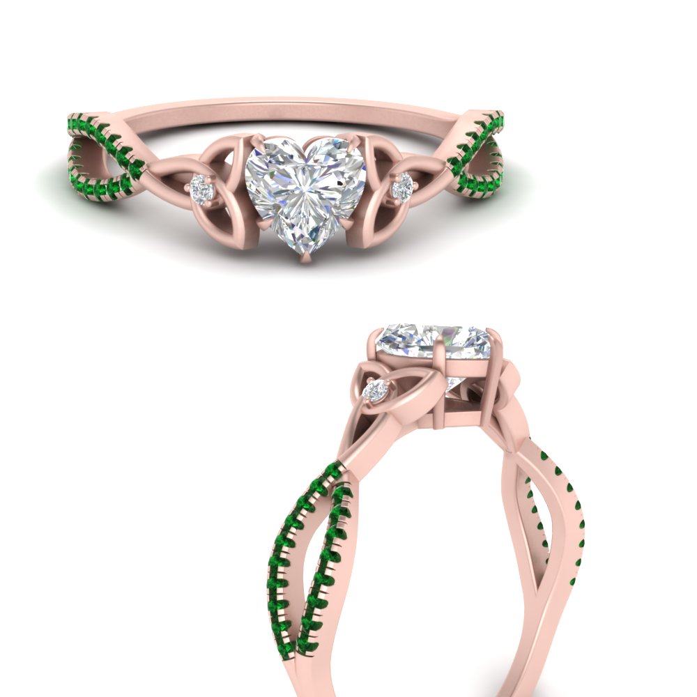 entwined-celtic-heart-shaped-love-knot-emerald-engagement-ring-in-rose-gold-FD9306HTRGEMGR-NL-RG