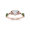 Load image into Gallery viewer, entwined-celtic-heart-shaped-love-knot-emerald-engagement-ring-in-rose-gold-FD9306HTRGEMGR-NL-RG