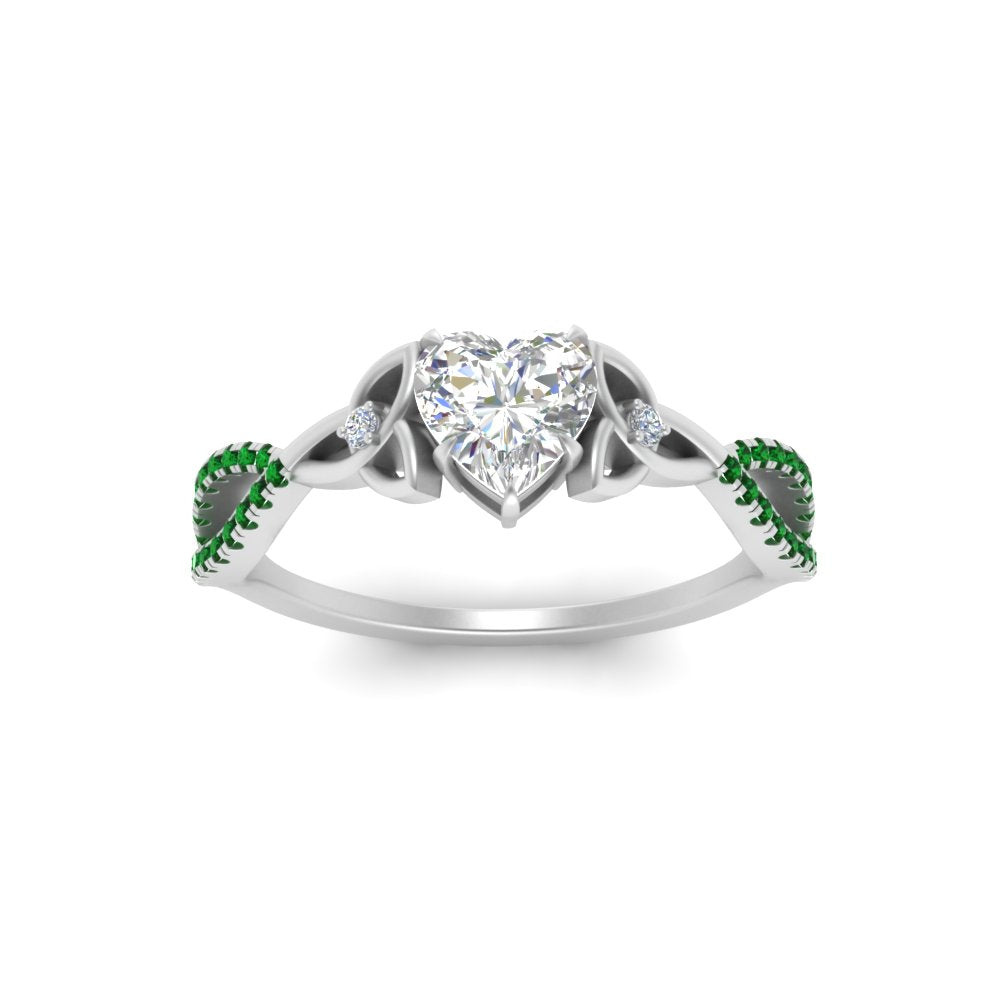 entwined-celtic-heart-shaped-love-knot-emerald-engagement-ring-in-white-gold-FD9306HTRGEMGR-NL-WG