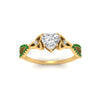 Load image into Gallery viewer, entwined-celtic-heart-shaped-love-knot-emerald-engagement-ring-in-yellow-gold-FD9306HTRGEMGR-NL-YG
